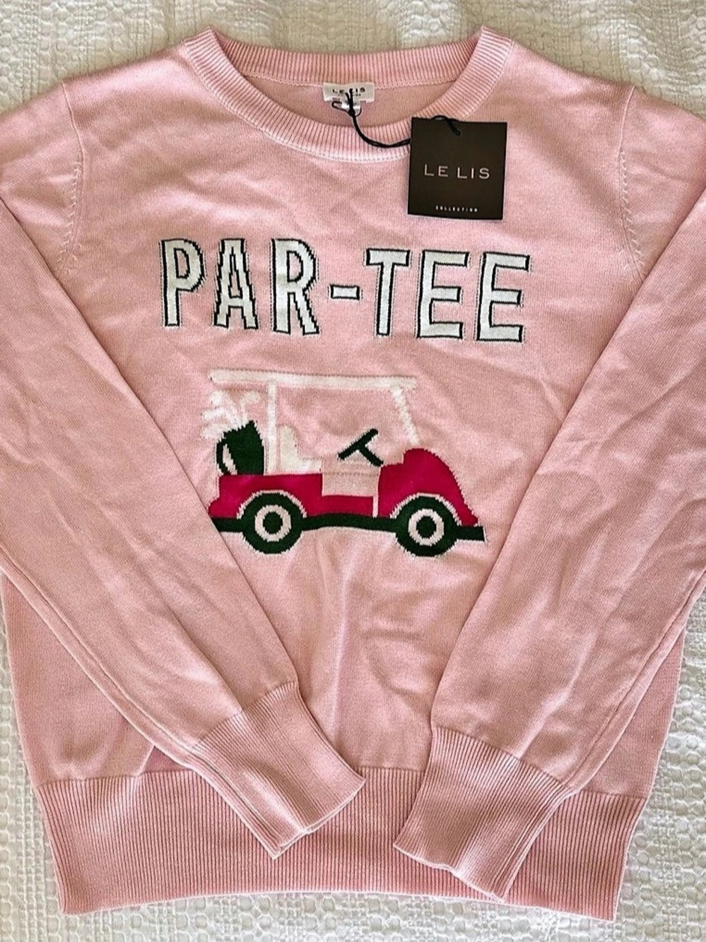Le Lis Par-Tee Graphic Sweatshirt in Pink NWT